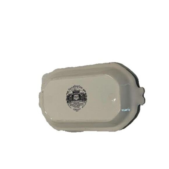 Vntg Kensington Staffordshire Somerset 1803 Cream/Black 10" Relish Dish - Picture 3 of 4